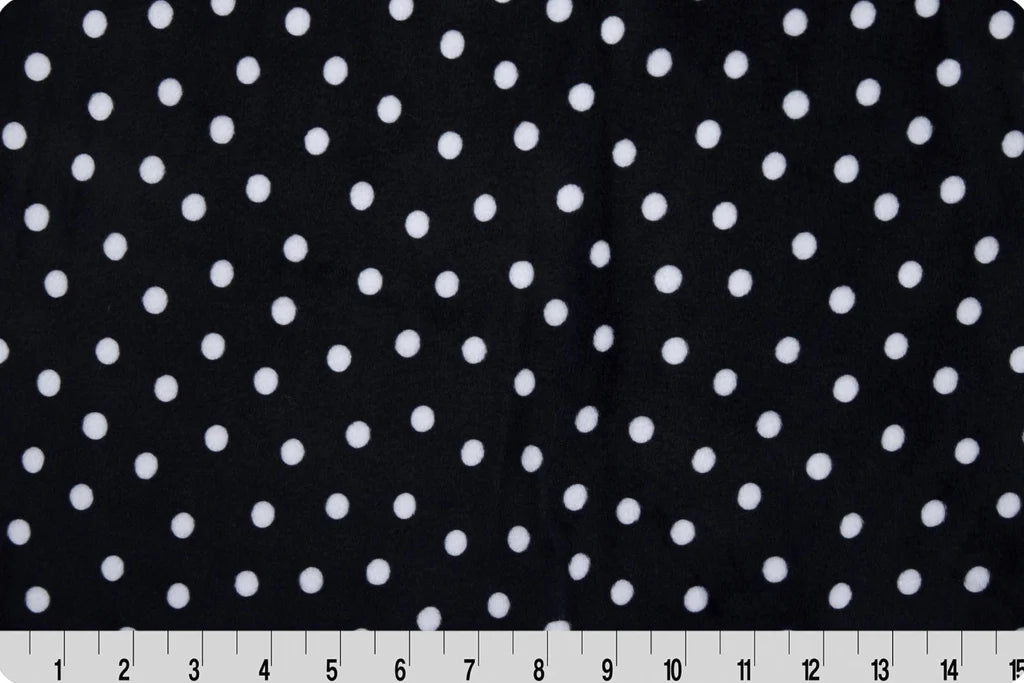 Shannon Fabrics Digital Cuddle Dot Black Minky Fabric 1 Yard