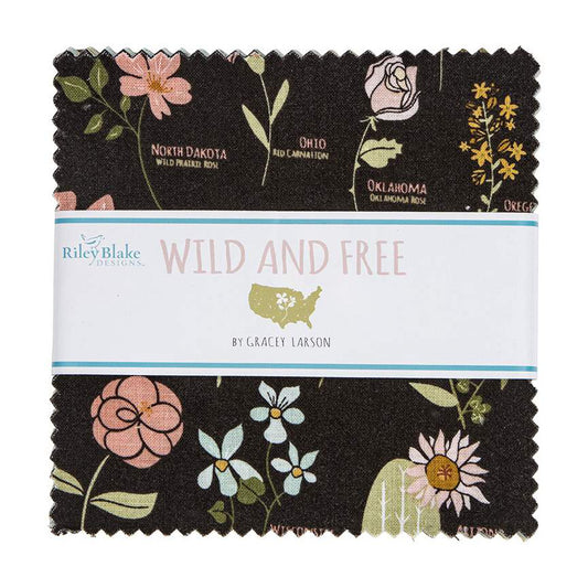 Wild And Free 5in Stacker, 42pcs by Riley Blake