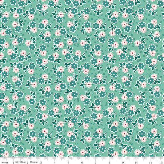 Alice Sea Glass Vintage Bee by Riley Blake - Sold by the 1/4yd