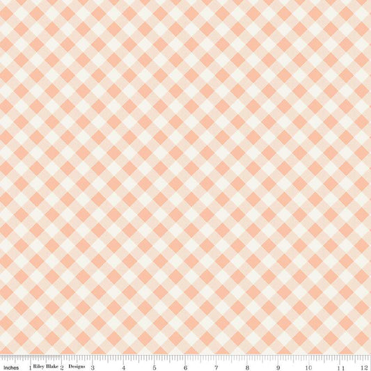 Ally's Garden Gingham Blush by Riley Blake - Sold by the 1/4yd