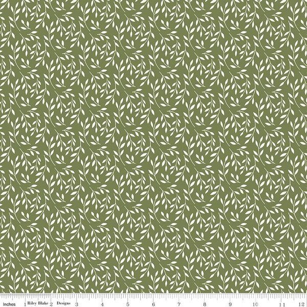 Ally's Garden Vines Olive by Riley Blake - Sold by the 1/4yd