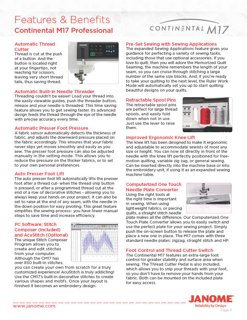 Janome CM17 Continental
