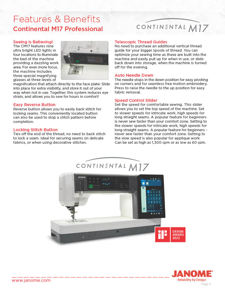 Janome CM17 Continental