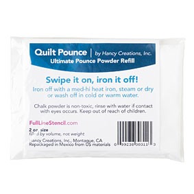 Quilt Pounce 2oz Refill White Chalk - FullLineStencil