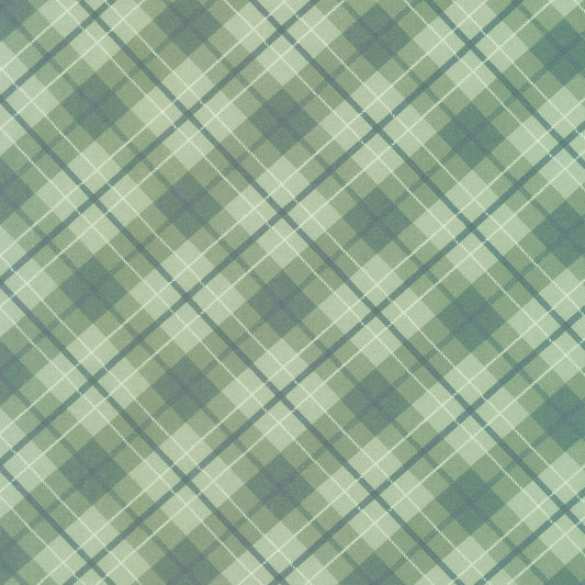 Diagonal Plaid Green - Wilmington Prints