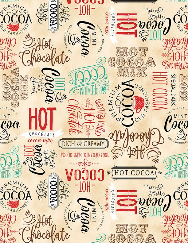 Cocoa Sweet Word Toss Cream Wilmington Prints By Danielle Leone