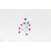 Prym Love Hearts & Butterflies Flat Head Pins