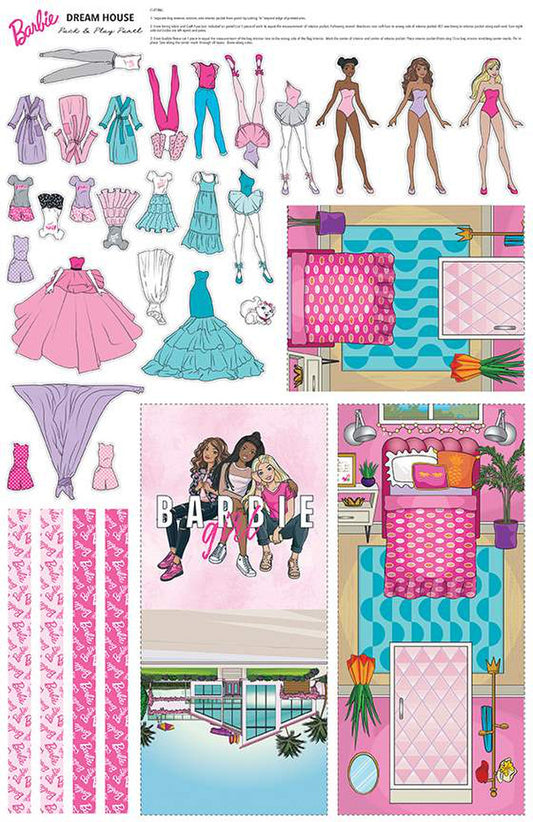 Barbie Pre-Packaged Dream House Pack and Play Felt Panel