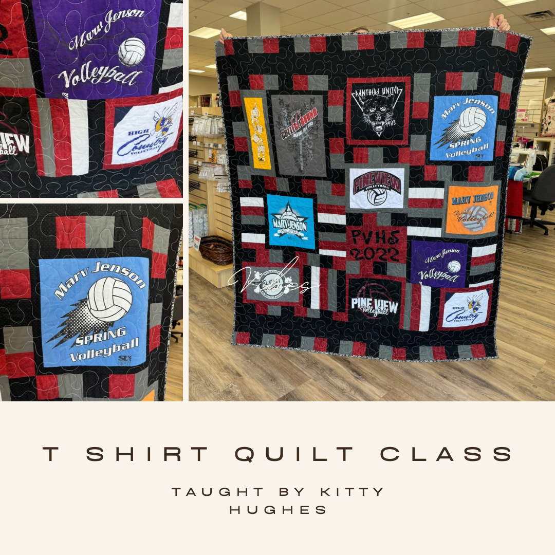 T-shirt Quilt Class by Kitty Hughes