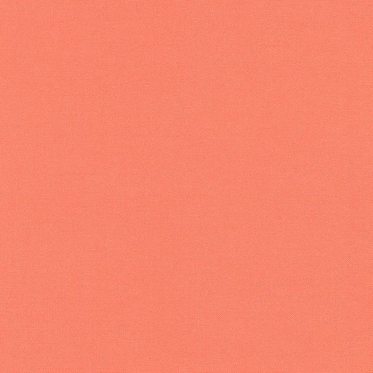 Salmon Kona Solid Cotton by Robert Kaufman - Sold By 1/4yd
