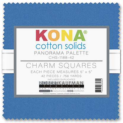 Panorama Palette - Kona Cotton Solids 5"x5" Charm Squares