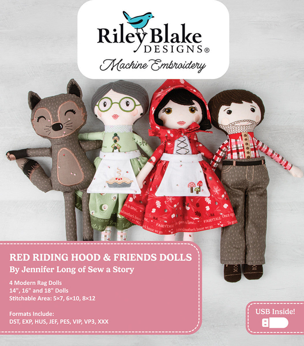 Machine Embroidery Red Riding Hood & Friends Dolls - Riley Blake Designs