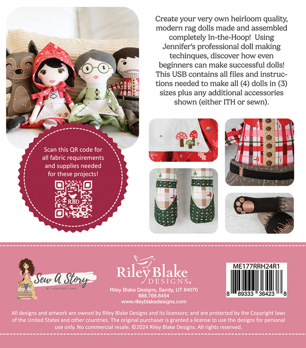 Machine Embroidery Red Riding Hood & Friends Dolls - Riley Blake Designs