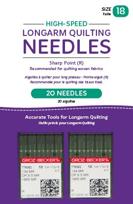 HQ High-Speed Longarm Needles –  20ct. (Crank 110/18 134MR-4.0)