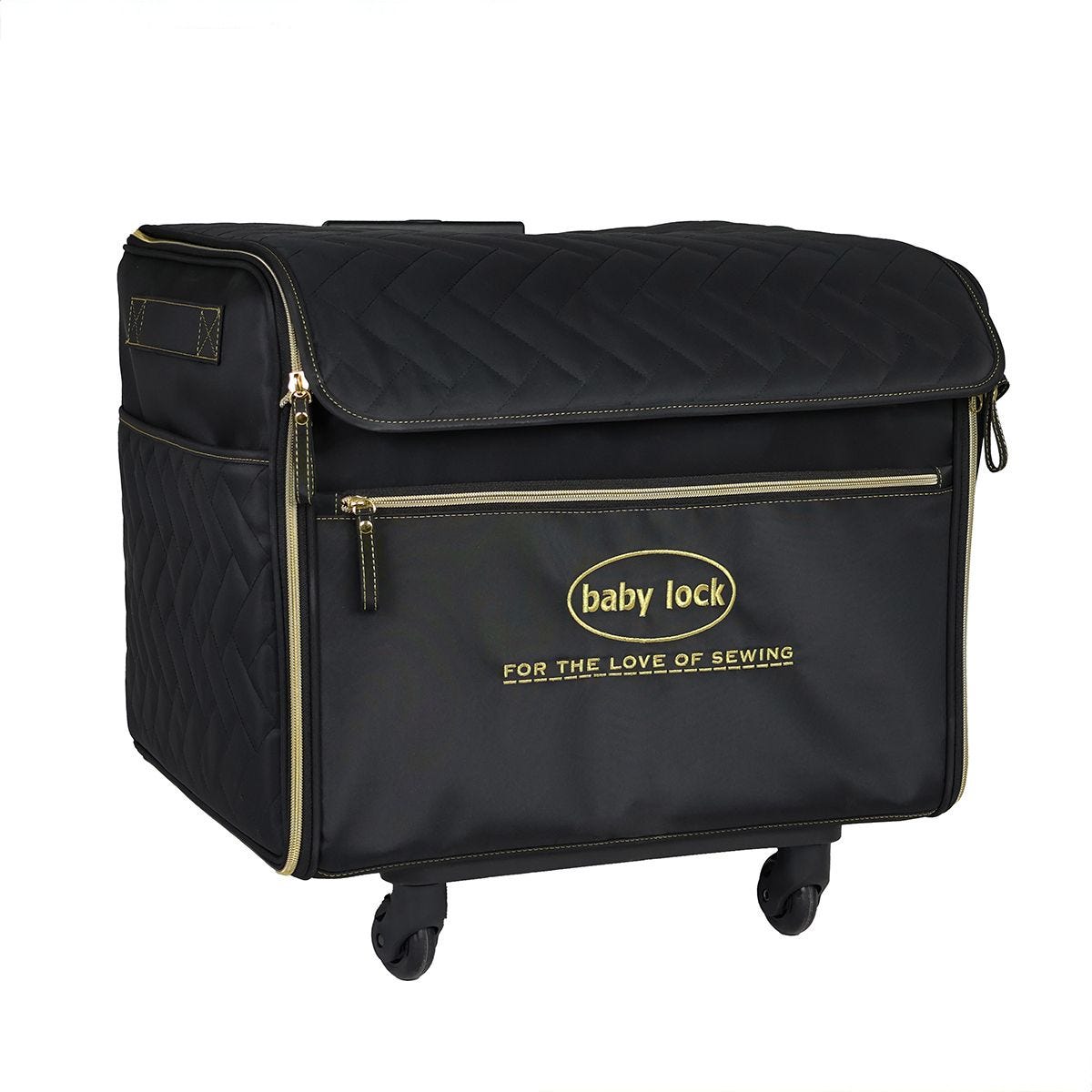 Baby Lock Small Serger Trolley - Quilted Black with Gold Logo ...