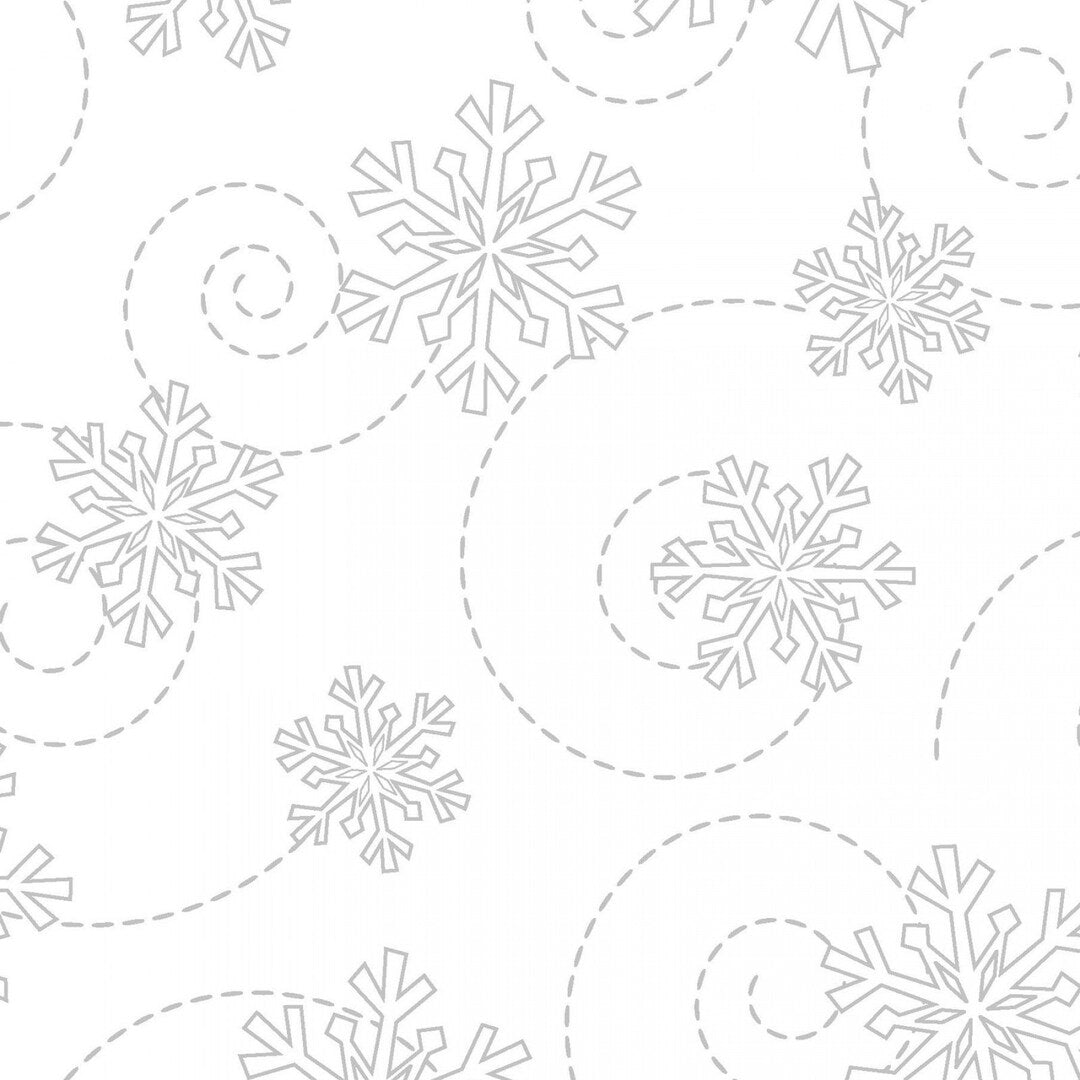 Kimberbell Basics Snowflake Swirl White on White