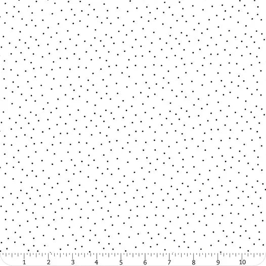 White & Small Black Dots - Kimberbell Basics / Maywood Studio