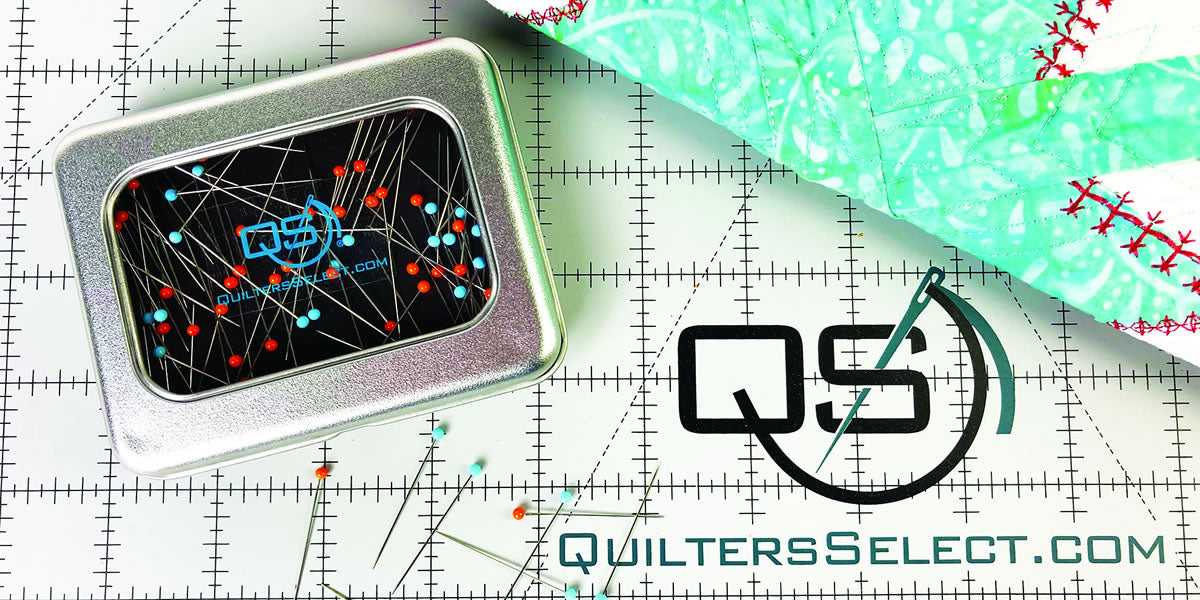 QS Pin Tin 100ct Glass Pins - QuiltersSelect.com