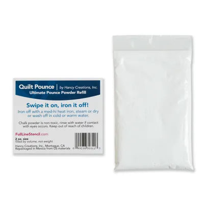 Quilt Pounce 2oz Refill White Chalk - FullLineStencil