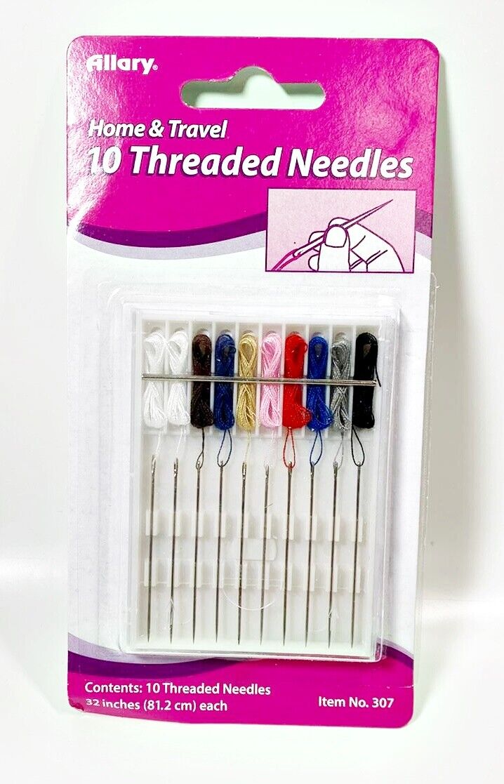 Allary Home & Travel 10 Threaded Needles