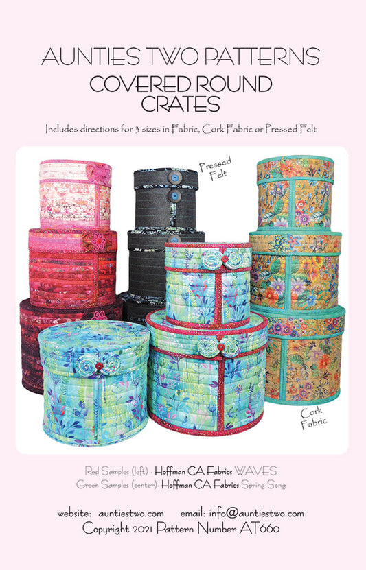Covered Round Crates Pattern By Aunties Two Patterns