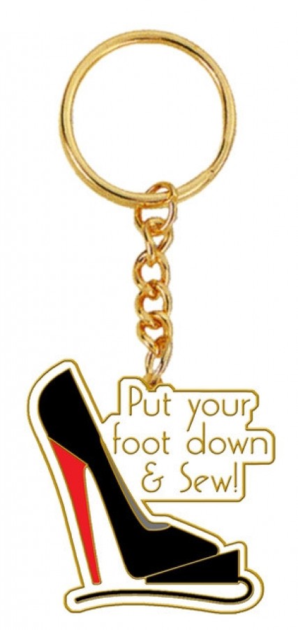 Put Your Foot Down and Sew Keychain