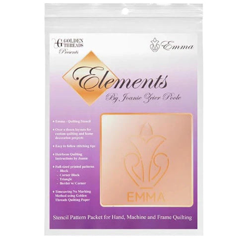 Golden Threads Elements Emma Stencil Packet