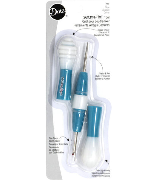 Dritz Seam-Fix Tool (Seam Ripper, Awl & Stiletto)