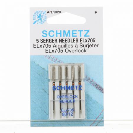 Schmetz Serger Needles ELX705 Size 80/12