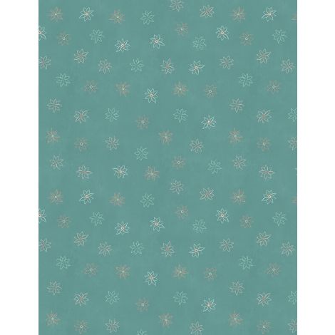 Wilmington Prints Blissful Floral Foulard Teal 27649-734