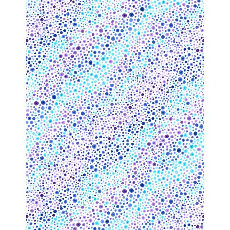 Wilmington Prints Bubble Up 108" Wide Back White/Blue Multi  – sold by ¼ yard