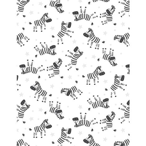 Wilmington Prints Hello Sunbeam Zebra Toss White 24505-191
