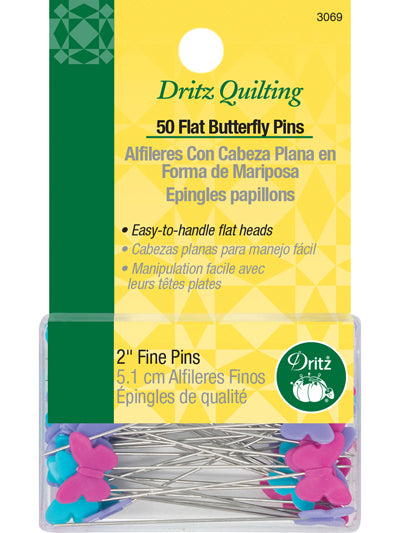 Dritz 50 Flat Butterfly Pins