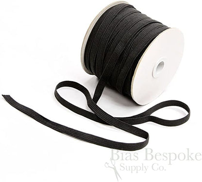 5mm Braided Black Elastic