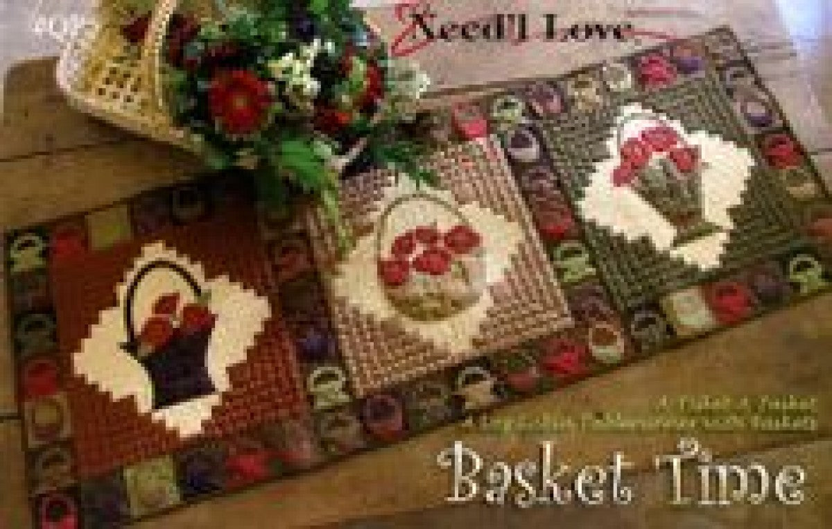 Needle Love Basket Time Table Runner Pattern
