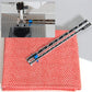 Dritz 6" Sliding Marker Sewing Gauge, Nickel with Black Printing and Blue Slider