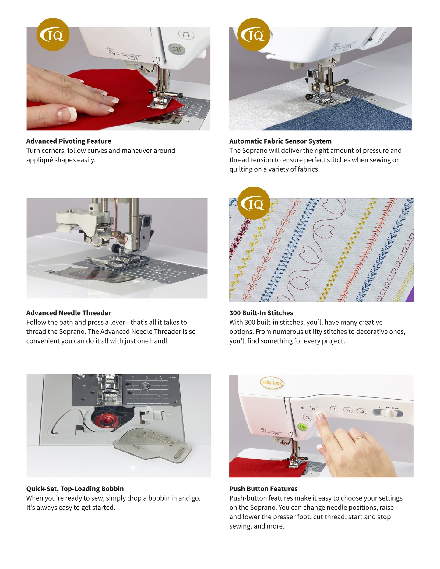 Baby Lock Soprano Sewing and Quilting Machine - Free Shipping