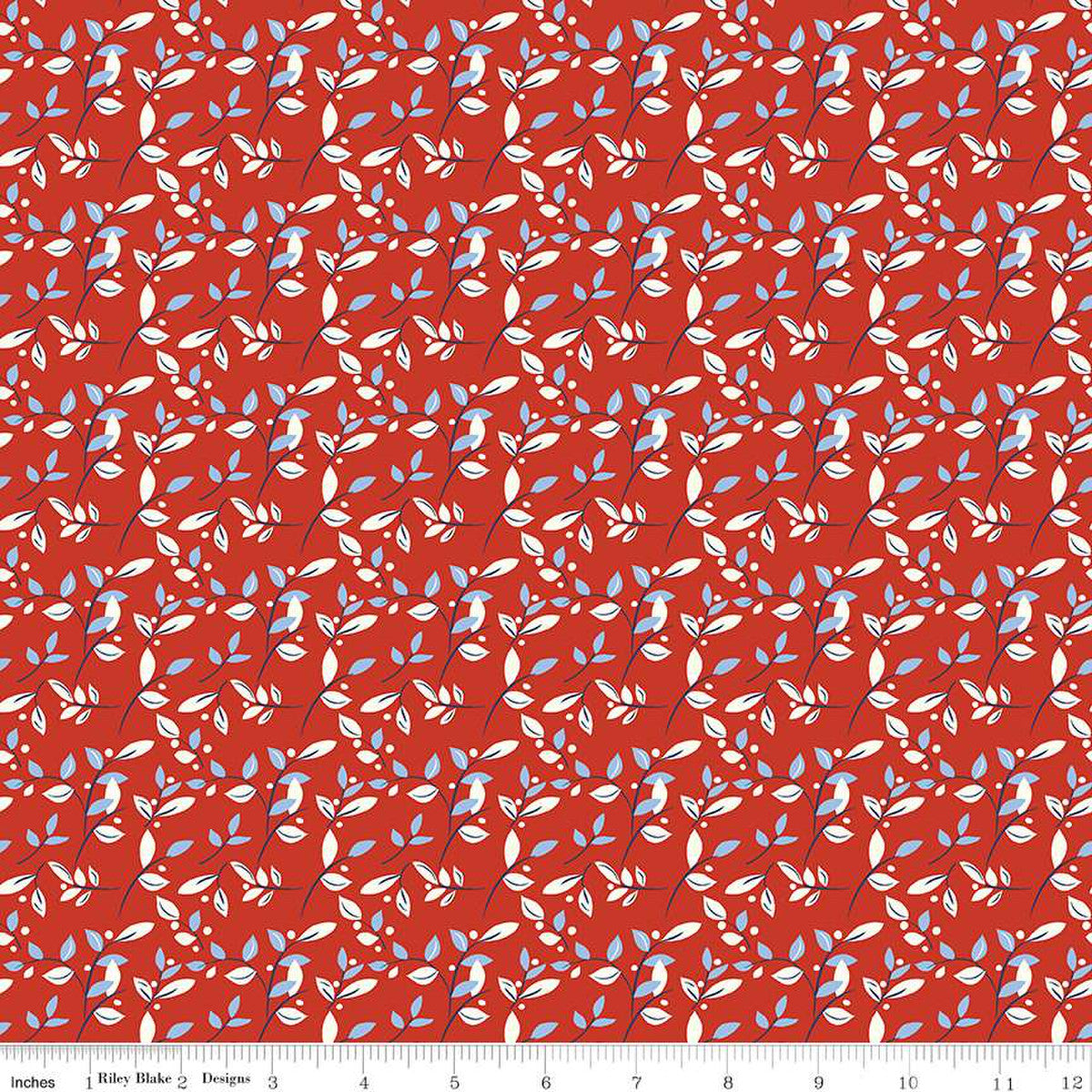 Red White & Bang! Leaves Red by Riley Blake - Sold by the 1/4yd