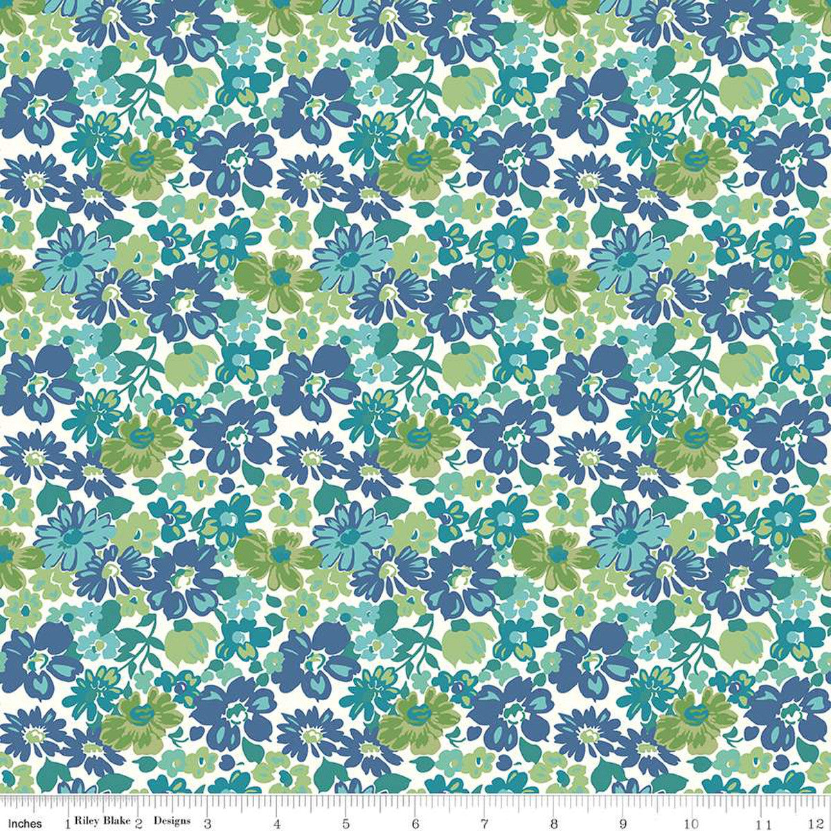 Mildred Blue Vintage Bee by Riley Blake - Sold by the 1/4yd