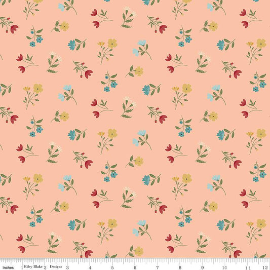 Ally's Garden Floral Blush by Riley Blake - Sold by the 1/4yd