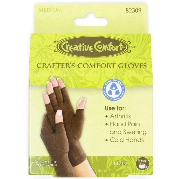 Dritz Crafters Comfort Glove, 1 Pair, Large