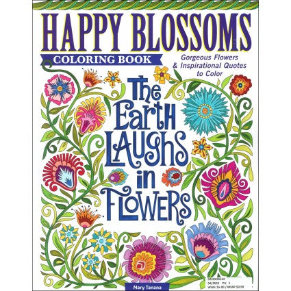 Happy Blossoms Coloring Book