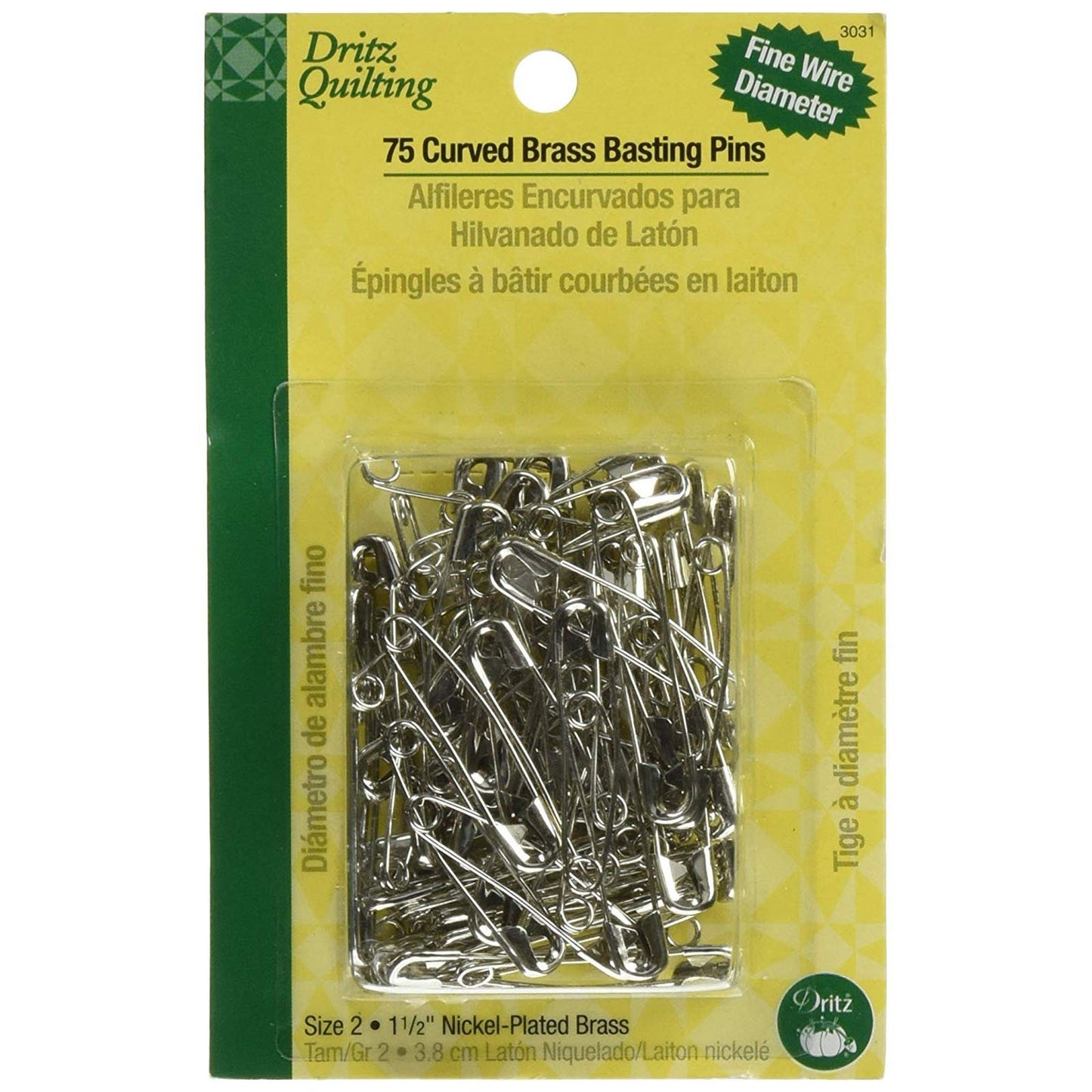 Dritz Curved Basting Pins 75pc