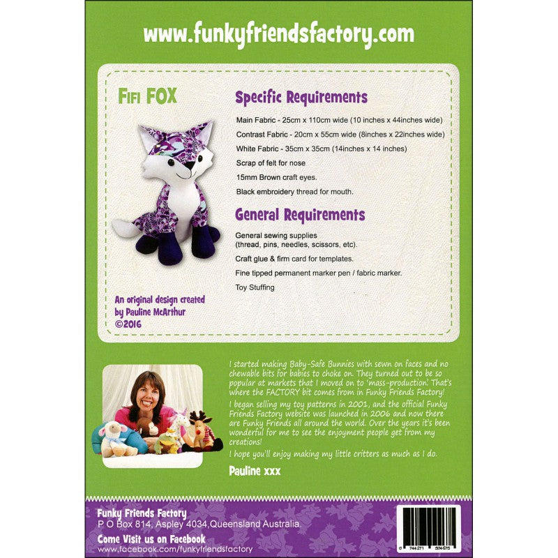 Funky Friends Factory Fifi Fox Pattern