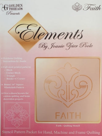 Golden Threads Elements Faith Stencil Packet