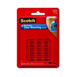 Scotch 35ct Removable Clear Mounting Squares