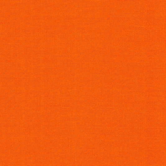 Tangerine Kona Solid Cotton by Robert Kaufman - Sold By 1/4yd