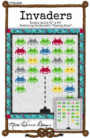 Space Invaders Quilt Pattern by Miss Winnie Designs