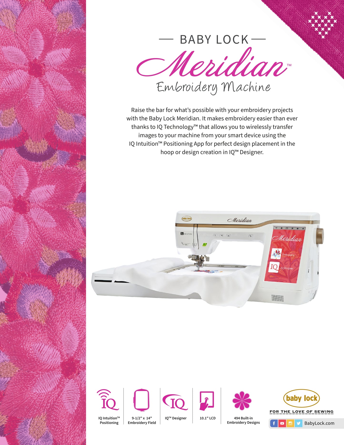 Baby Lock Meridian Embroidery Machine 2