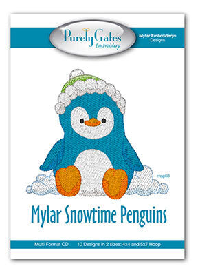 Purely Gates Mylar Snowtime Penguins